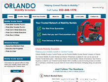 Tablet Screenshot of orlandomobilityscooters.com